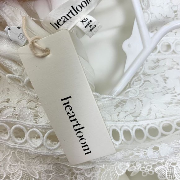 NWT HEARTLOOM Cammie Sleeveless Lace Mini Dress Eggshell White XS - Picture 9 of 10